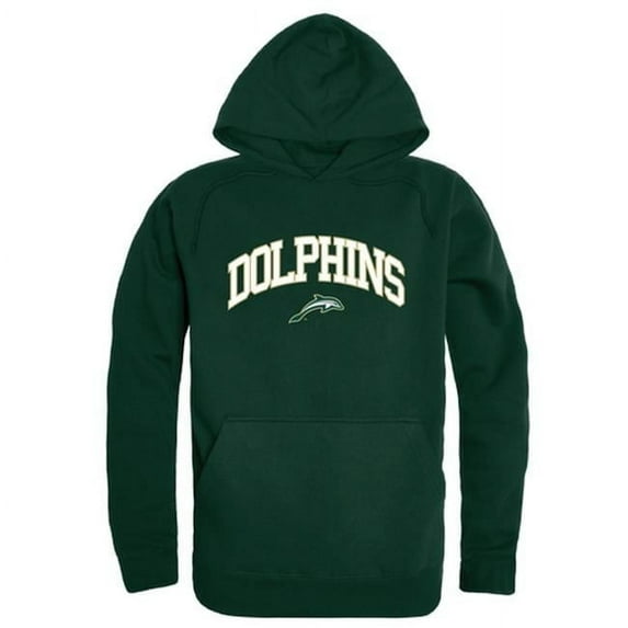 W Republic 540-318-FOR-02 Jacksonville University Campus Hoodie, Forest Green & White - Medium