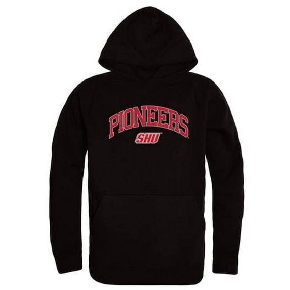 W Republic 540-372-BLK-03 Sacred Heart University Men Campus Hoodie, Black & White - Large