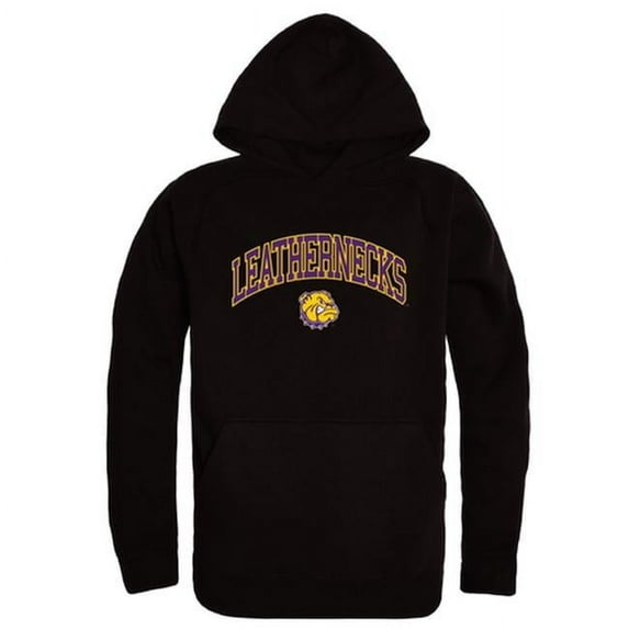 W Republic 540-405-BLK-01 Western Illinois University Men Campus Hoodie, Black & White - Small