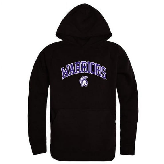 W Republic 540-408-BLK-03 Winona State University Men Campus Hoodie, Black & White - Large