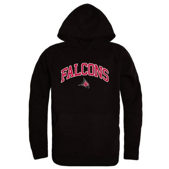 W Republic 540-411-BLK-05 University of Wisconsin-River Falls Men Campus Hoodie, Black & White - 2XL