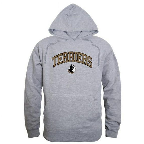 W Republic 540-415-HGY-03 Wofford College Men Campus Hoodie, Heather Grey - Large