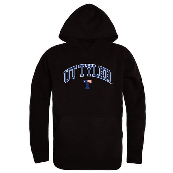 W Republic 540-436-BLK-04 University of Texas at Tyler Campus Hoodie, Black & White - Extra Large