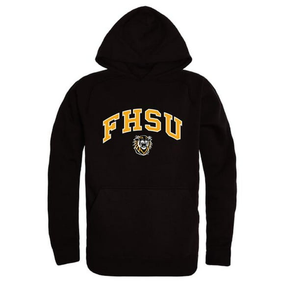 W Republic 540-442-BLK-05 Fort Hays State University Campus Hoodie, Black & White - 2XL