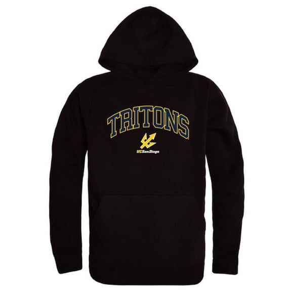 W Republic 540-445-BLK-02 University of California San Diego Campus Hoodie, Black & White - Medium