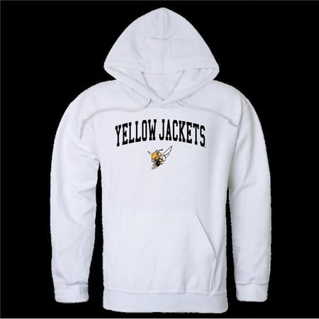 W Republic 540-449-WT2-01 NCAA American International Yellow Jackets Campus Hoodie, White 2 - Small
