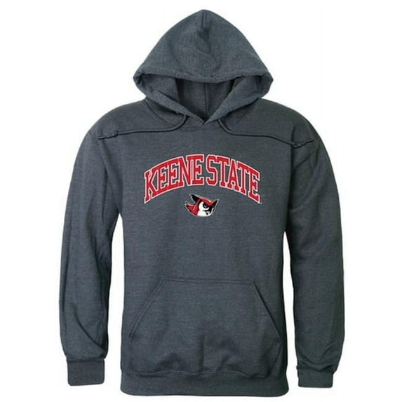 W Republic 540-453-HCH-03 NCAA Keene St College Owls Campus Hoodie T-Shirt, Heather Charcoal - Large