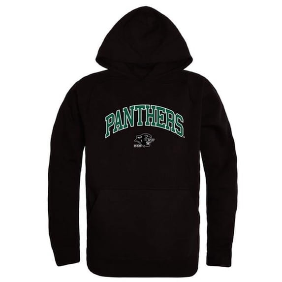 W Republic 540-457-BLK-05 NCAA Plymouth State Panthers Campus Hoodie T-Shirt, Black - 2XL