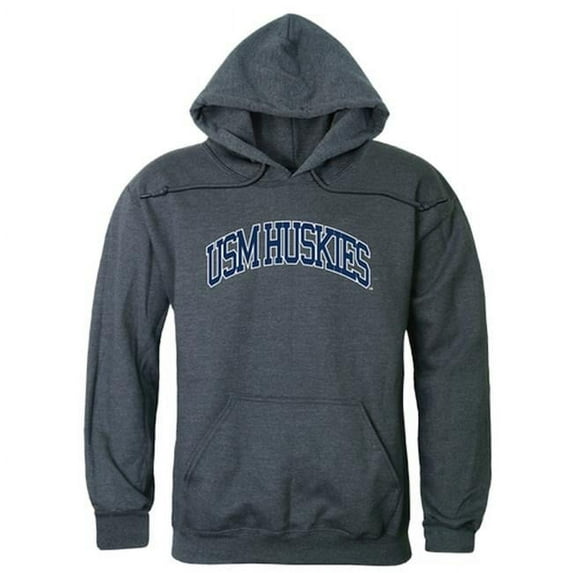 W Republic 540-459-HCH-03 NCAA Southern Maine Huskies Campus Hoodie T-Shirt, Heather Charcoal - Large