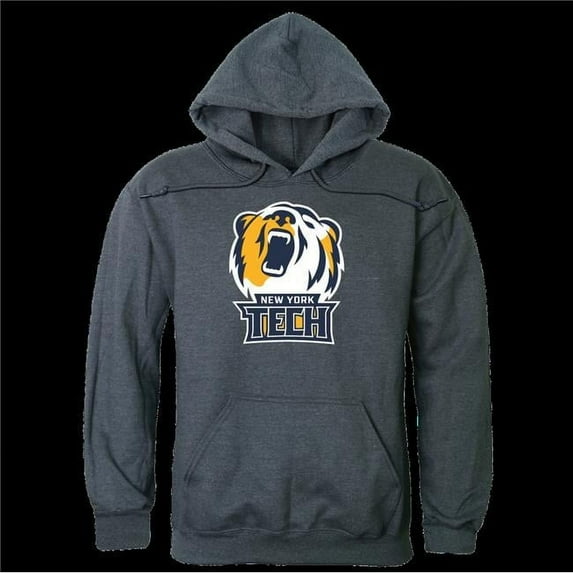 W Republic 540-556-HCH-02 York Institute of Technology Bears Campus Hoodie, Heather Charcoal - Medium