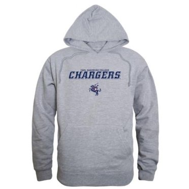 W Republic 540-623-HGY-04 Carl Sandburg College Chargers Campus Hoodie, Heather Grey - Extra Large
