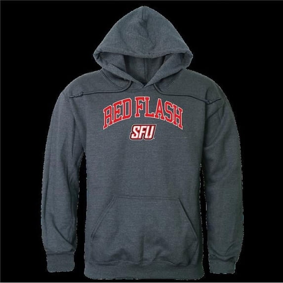W Republic 540-669-HCH-03 Saint Francis University Red Flash Campus Hoodie, Heather Charcoal - Large