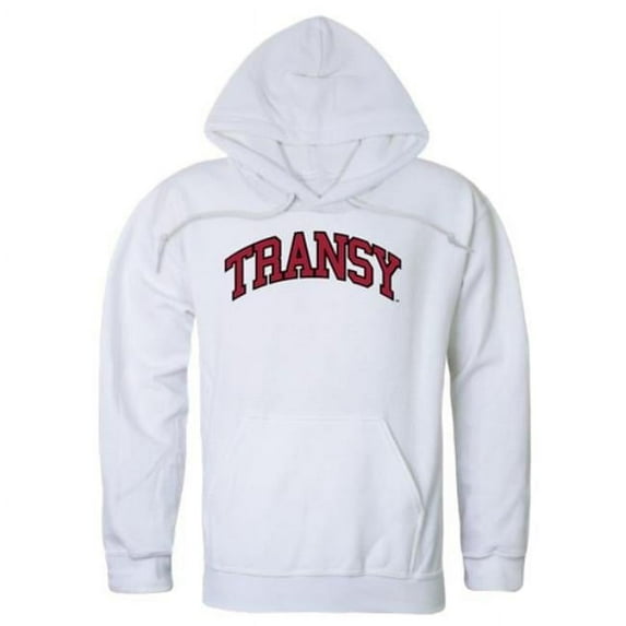 W Republic 540-679-WHT-04 Transylvania University Pioneers Campus Hoodie, White - Extra Large