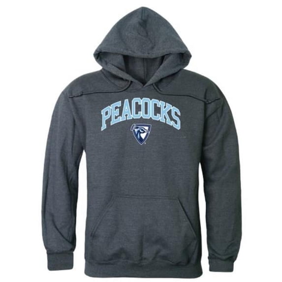 W Republic 540-681-HCH-04 Upper Iowa University Peacocks Campus Hoodie, Heather Charcoal - Extra Large