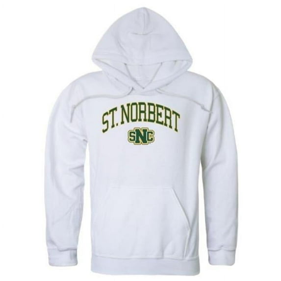W Republic 540-698-WHT-03 St. Norbert College Green Knights Campus Hoodie, White - Large