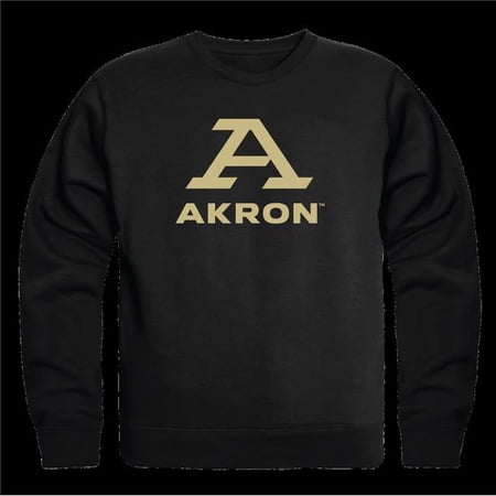 W Republic 541-100-BK3-04 NCAA Akron Zips Campus Crewneck Sweatshirt, Black 3 - Extra Large