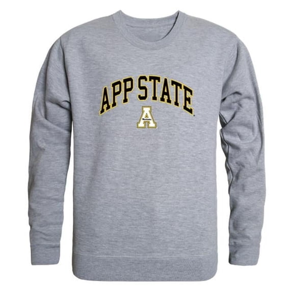 W Republic 541-104-HGY-03 Appalachian State University Men Campus Crewneck Sweatshirt, Heather Grey - Large