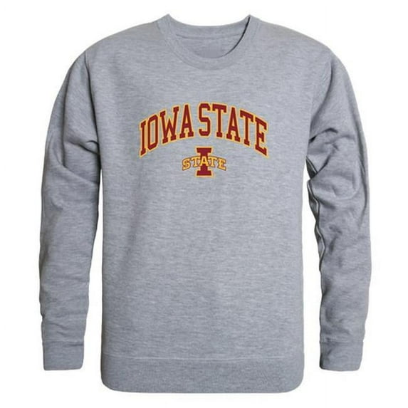 W Republic 541-125-HGY-04 Iowa State University Men Campus Crewneck Sweatshirt, Heather Grey - Extra Large