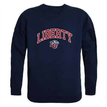 W Republic 541-129-NVY-04 Liberty University Men Campus Crewneck Sweatshirt, Navy - Extra Large
