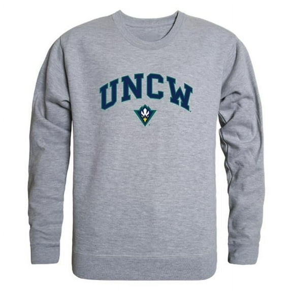 W Republic 541-139-HGY-05 University of North Carolina Wilmington Men Campus Crewneck Sweatshirt, Heather Grey - 2XL