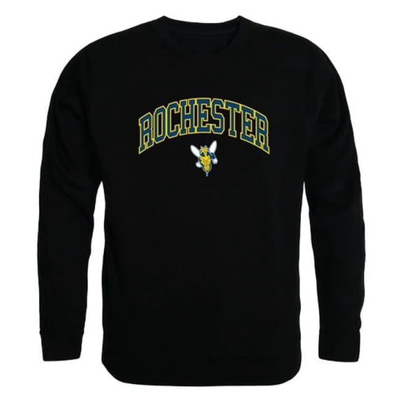 W Republic 541-146-BLK-05 University of Rochester Men Campus Crewneck Sweatshirt, Black - 2XL