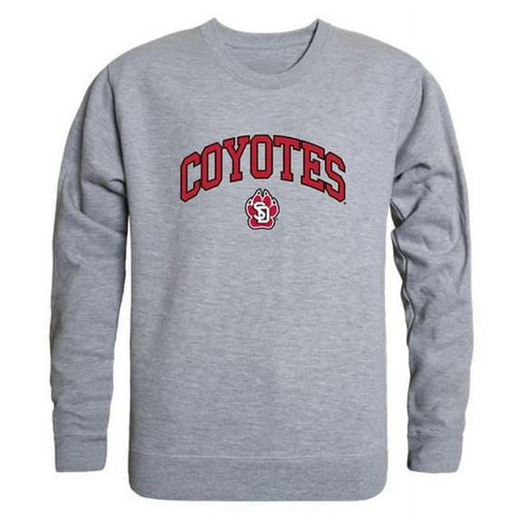 W Republic 541-148-HGY-02 University of South Dakota Men Campus Crewneck Sweatshirt, Heather Grey - Medium
