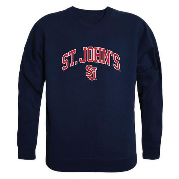 W Republic 541-152-NVY-03 St Johns University Men Campus Crewneck Sweatshirt, Navy - Large