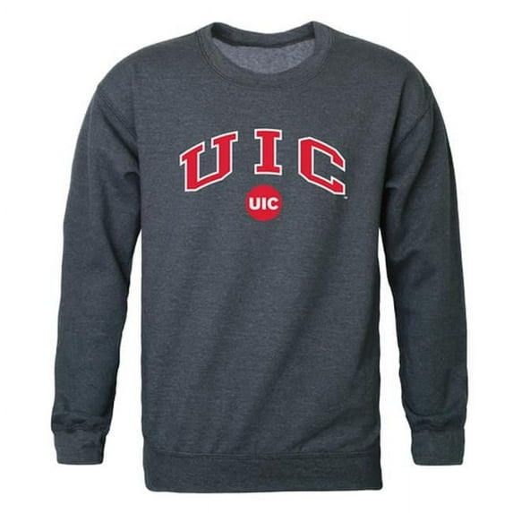 W Republic 541-180-HCH-01 University of Illinois at Chicago Campus Crewneck T-Shirt, Heather Charcoal 2 - Small