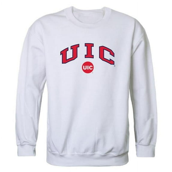 W Republic 541-180-WHT-02 University of Illinois at Chicago Campus Crewneck T-Shirt, White - Medium