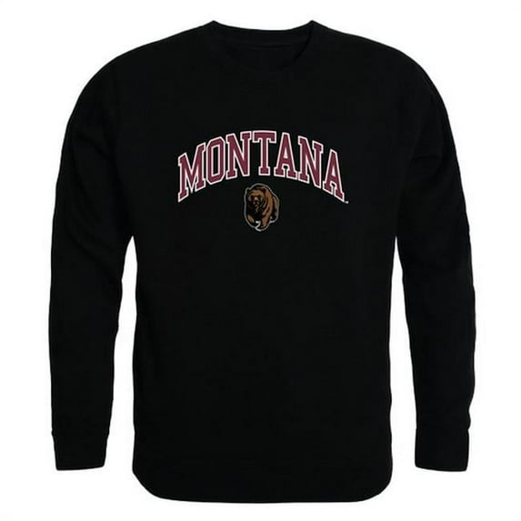 W Republic 541-191-BLK-03 University of Montana Campus Crewneck Sweatshirt, Black - Large