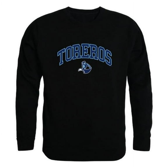 W Republic 541-197-BLK-01 University of San Diego Campus Crewneck Sweatshirt, Black - Small