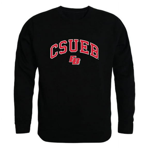 W Republic 541-205-BLK-03 California State University, East Bay Campus Crewneck Sweatshirt, Black - Large