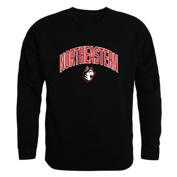 W Republic 541-226-BLK-01 Northeastern University Men Campus Crewneck Sweatshirt, Black - Small