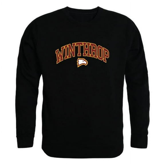 W Republic 541-255-BLK-02 Winthrop University Campus Crewneck T-Shirt, Black - Medium