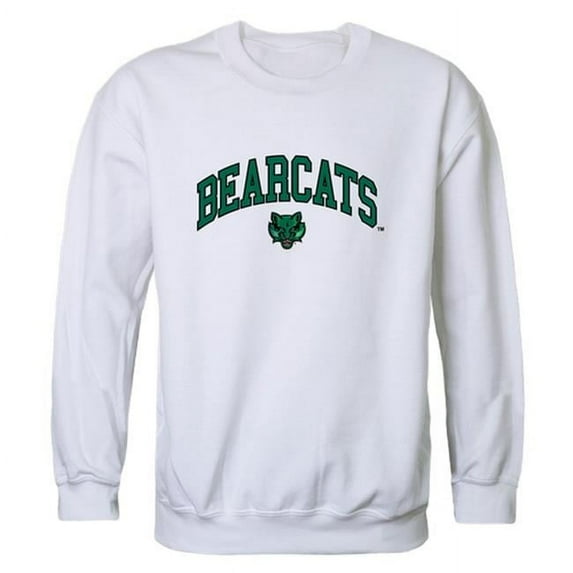 W Republic 541-267-WHT-01 Binghamton University Men Campus Crewneck Sweatshirt, White - Small