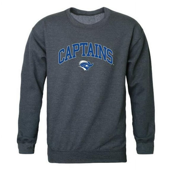 W Republic 541-279-HCH-03 Christopher Newport University Men Campus Crewneck Sweatshirt, Heather Charcoal - Large