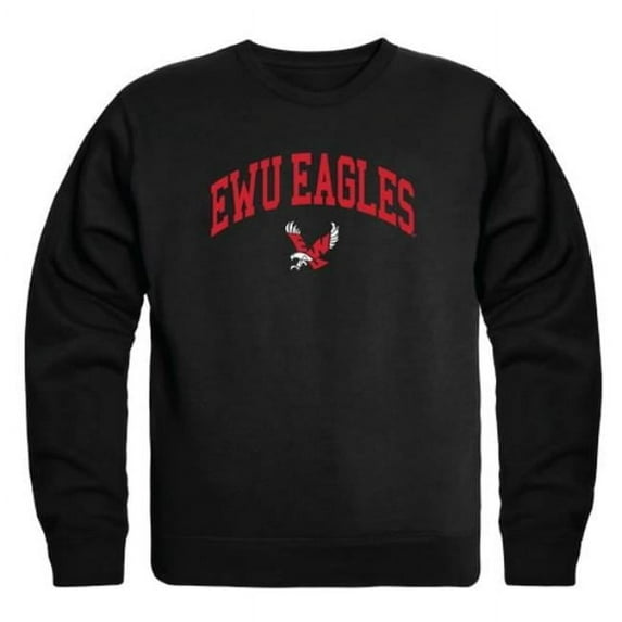 W Republic 541-296-BK2-04 Eastern Washington University Eagles Campus Crewneck Sweatshirt, Black - Extra Large