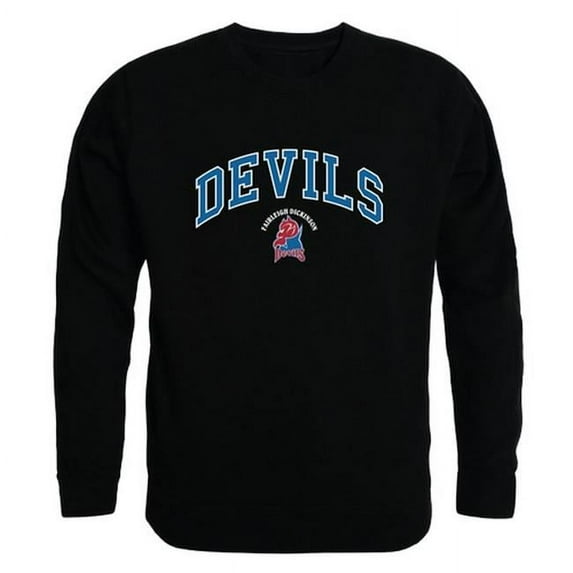 W Republic 541-300-BLK-05 Fairleigh Dickinson University Men Campus Crewneck Sweatshirt, Black - 2XL