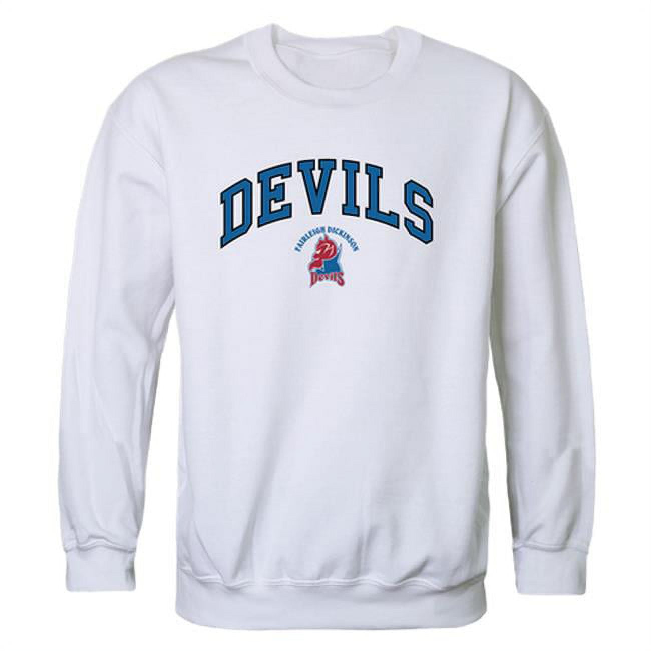 W Republic 541 300 WHT 04 Fairleigh Dickinson University Men Campus Crewneck Sweatshirt White Extra Large