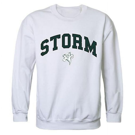 W Republic 541-324-WHT-02 South Carolina State University Campus Crewneck Sweatshirt, White - Medium