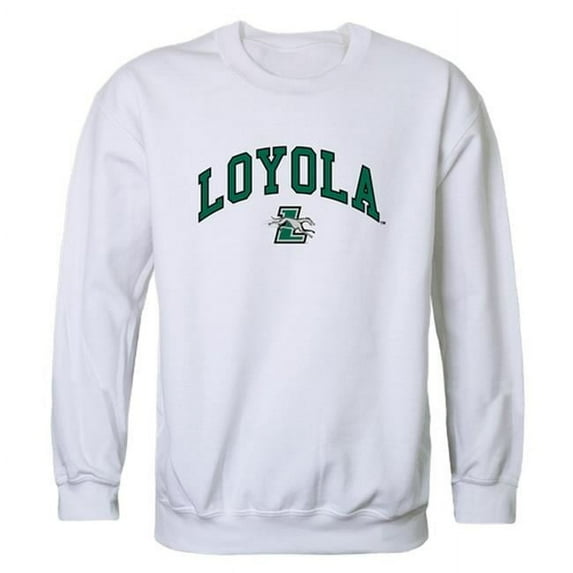 W Republic 541-332-WHT-01 Loyola University Maryland Men Campus Crewneck Sweatshirt, White - Small