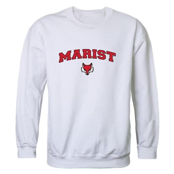 W Republic 541-335-WHT-02 Marist College Men Campus Crewneck Sweatshirt, White - Medium