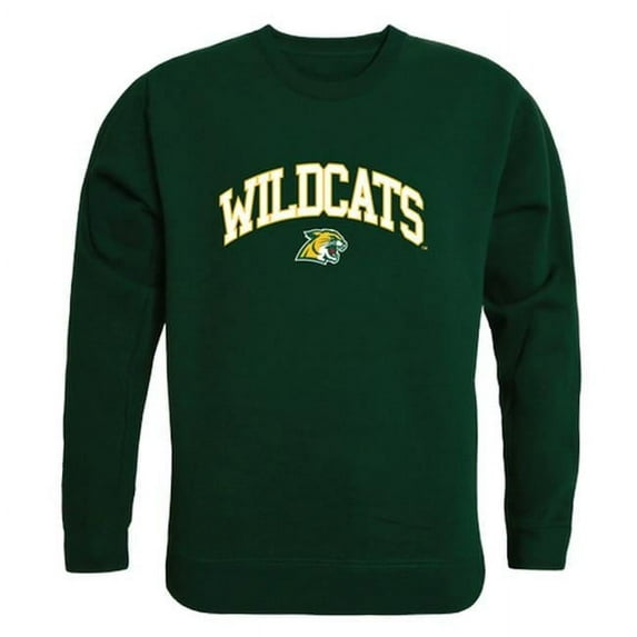 W Republic 541-357-FOR-03 Northern Michigan University Men Campus Crewneck Sweatshirt, Forest White - Large