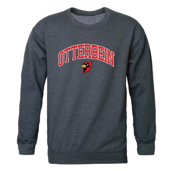 W Republic 541-361-HCH-04 Otterbein University Men Campus Crewneck Sweatshirt, Heather Charcoal - Extra Large
