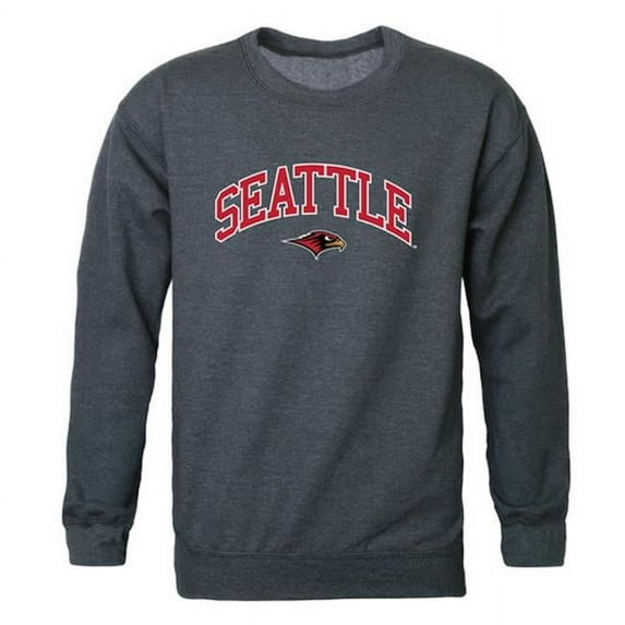 W Republic 541-378-HCH-01 Seattle University Campus Crewneck T-Shirt, Heather Charcoal 2 - Small