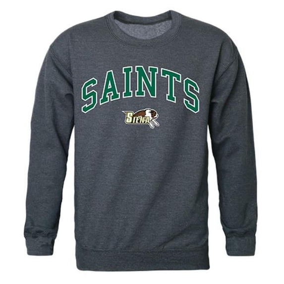 W Republic 541-379-HCH-05 Siena College Campus Crewneck Sweatshirt, Heather Charcoal - 2XL