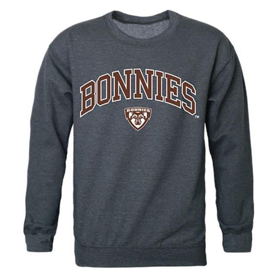 W Republic 541-386-HCH-02 St. Bonaventure University Campus Crewneck Sweatshirt, Heather Charcoal - Medium