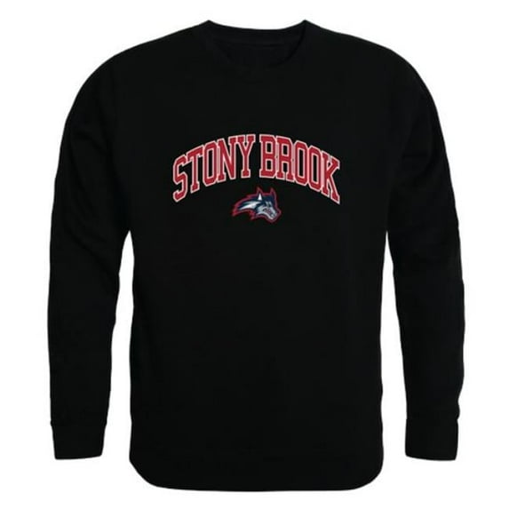 W Republic 541-388-BLK-01 Stony Brook University Campus Crewneck Sweatshirt, Black - Small