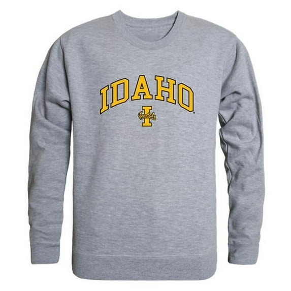 W Republic 541-395-HGY-01 University of Idaho Men Campus Crewneck Sweatshirt, Heather Grey - Small