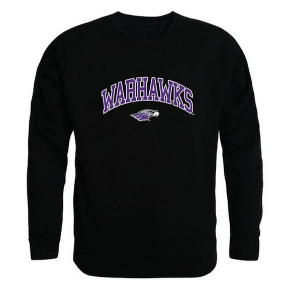 W Republic 541-414-BLK-01 University of Wisconsin-Whitewater Men Campus Crewneck Sweatshirt, Black - Small
